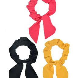 FUNKRAFTS Girls Pink & Yellow Set of 3 Ponytail Holders-8