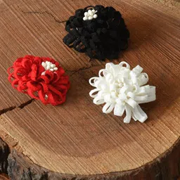 FUNKRAFTS Girls Multi Color Set Of 3 Beaded Alligator Hair Clip-24