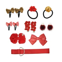 FUNKRAFTS Girls Set of 12 Embellished Hair Accessory-19