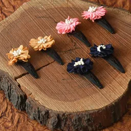 FUNKRAFTS Girls Pink & Black Set of 6 Tic Tac Hair Clip-image-29