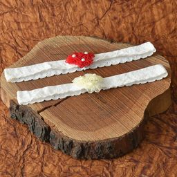 FUNKRAFTS Girls Red & Beige Set of 2 Hairband-13