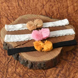 FUNKRAFTS Girls Pink & Orange Set of 3 Hairband-54