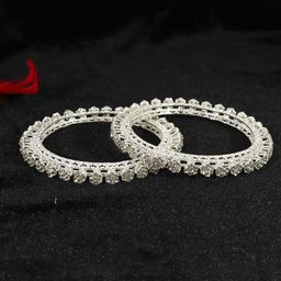 LAVAZZA Set Of 2 CZ American Diamond-Studded Bangles-3