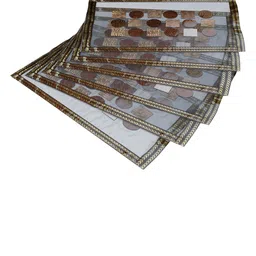 Kuber Industries Set of 6 Gold & White Geometric Table Placemats image 5