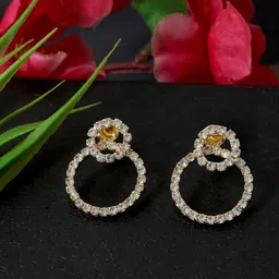 AccessHer Gold-Toned & White Gold-Plated Circular Studs Earrings-41