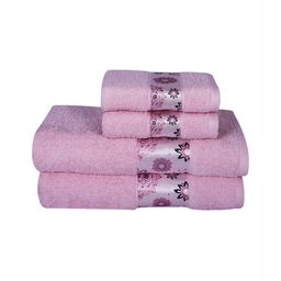 RANGOLI Pink 4 Piece Cotton 450 GSM Towel Set-image-21