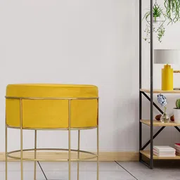 GLOBALLY INDIAN Yellow Colourblocked Cylindrical Ottomans-12