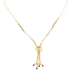 FEMMIBELLA Gold-Plated Black Beaded Mangalsutra-picture-15
