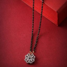 THE AAB STUDIO Silver-Plated Artificial Stones and Beads Mangalsutra-50