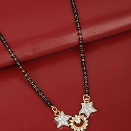 AccessHer Gold-Plated Black Artificial Beaded Mangalsutra-image-17