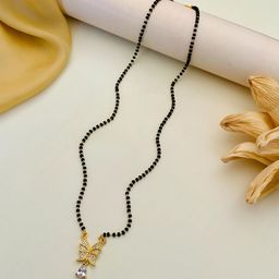 Anouk Gold-Plated Artificial Stones and Beads Mangalsutra-image-99