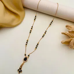 Anouk Gold-Plated Artificial Stones and Beads Mangalsutra-20
