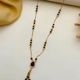 Anouk Gold-Plated Artificial Stones and Beads Mangalsutra image 3