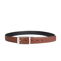 Hidesign Men Textured Leather Reversible Casual Belt-image-81