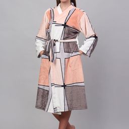 KLOTTHE Printed Woolen Bath Robe With Belt-picture-48