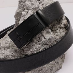 French Accent Men Textured PU Belt-image-11