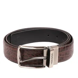 Hidesign Men Textured Leather Formal Reversible Belt-image-97