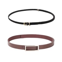 CRUSSET Girls Set Of 2 Textured Belt-image-2