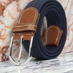 CRUSSET Men Textured Wide Canvas Belt-picture-0