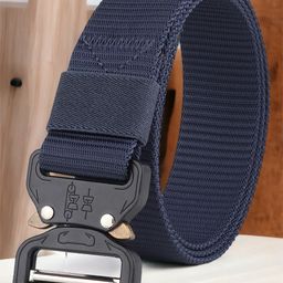 Mast & Harbour Men Navy Blue Textured Belt-image-42