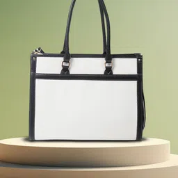 Womanix Colourblocked Oversized Structured Handheld Bag with Quilted image 1