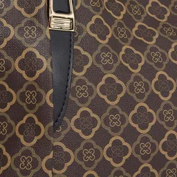 Styli Geometric Textured PU Oversized Structured Satchel with Quilted image 4