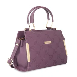 ROSS BROWN PU Structured Quilted Handheld Bag-16