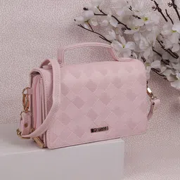Metro Textured Structured Handheld Bag with Quilted image 1