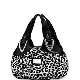 SYGA Geometric Printed Leather Bowling Handheld Bag with Quilted-image-20