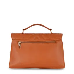 Lapis O Lupo Tan Textured with Quilted Structured Satchel image 3