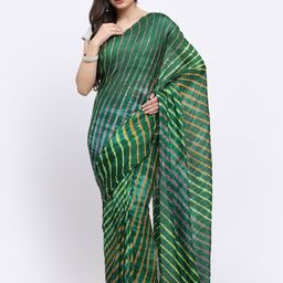 Kishori Sarees Leheriya Printed Pure Silk Saree-image-74