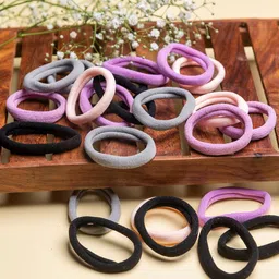 Jewelz Women Multi-coloured Set of 20 Ponytail Holders-image-29