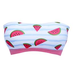 DChica Pink & White Watermelon Print Strapless Bra For Girls-image-65