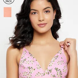 Clovia Pink & Peach-Coloured Bra-picture-9