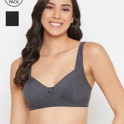 Clovia Black & Grey Bra-13