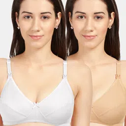 Sonari White & Nude-Coloured Solid Pack of 2 Bra with All Day Comfort Features-image-75