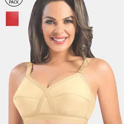 Sonari Red & Nude-Coloured Bra-image-45