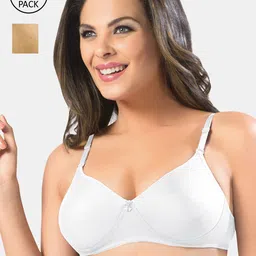Sonari Women Beige & White Pack Of 2 double layered Bra-picture-57