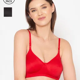 GROVERSONS Paris Beauty Red & Black Seamless Wireless T-shirt Bra-picture-38