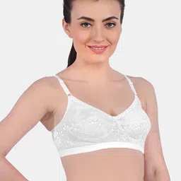 Sonari White Set Of 2 Floral Non-Padded Fancy Net Bra image 4