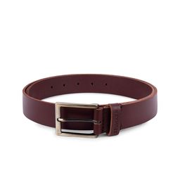 Belwaba Men Burgundy Leather Belt-image-83