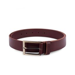 Belwaba Men Burgundy Leather Formal Belt-image-86