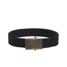 Calvadoss Boys Black Cotton Canvas Belt-30