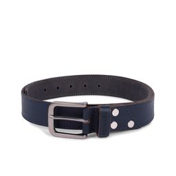 Belwaba Men Navy Blue Leather Formal Belt-image-81