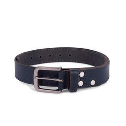 Belwaba Men Navy Blue Textured Leather Formal Belt-image-47