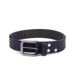 Belwaba Men Navy Blue Leather Formal Belt-image-77