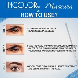 INCOLOR Set Of 2 Light Weight Color Mascara 6ml Each - Imperial Red 05 & Blueberry Pop 03 image 5