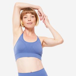 Light Support Racer Back Breathable Sports Bra - Comet Blue-25