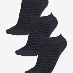 Bodycare Men Pack of 3 Patterned Moisture Wicking Combed Cotton Ankle Length Socks-18