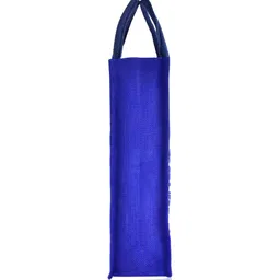 Kuber Industries Navy Blue Printed  Jute Bottle Bag-40